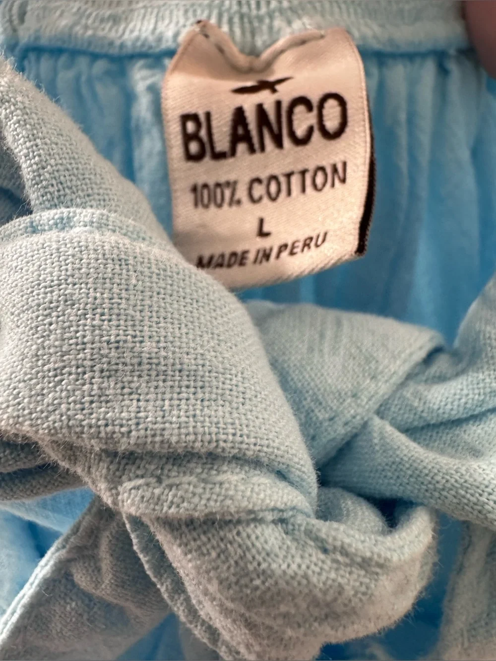 Blanco By Nature Light Blue Ruffle Tie-Front Sundress - Picture 4 of 4